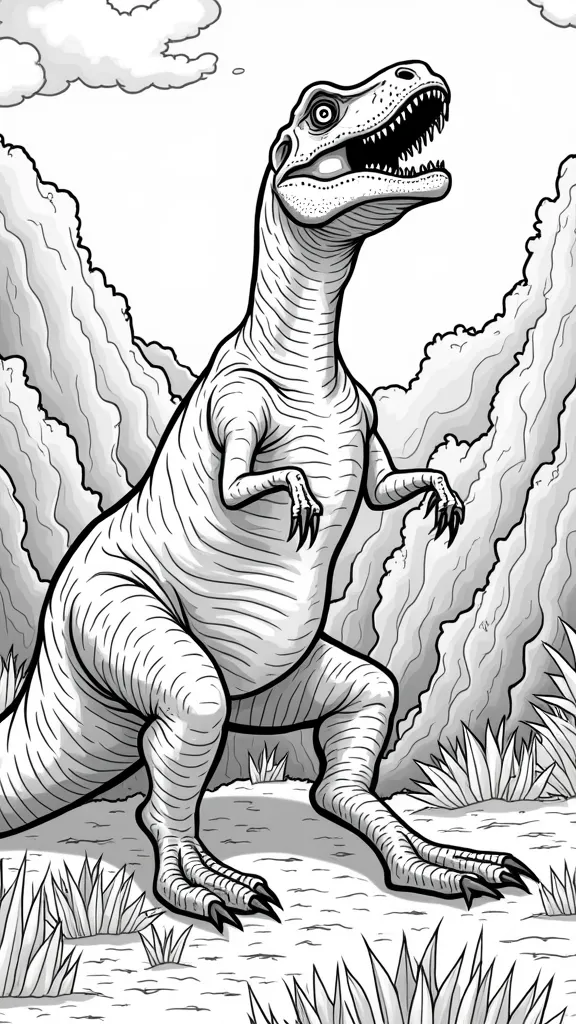 scary dinosaur coloring pages